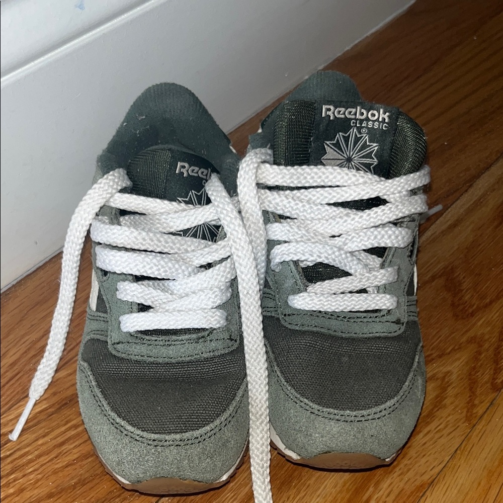 Green Reeboks, 11C (toddler), clean and comfy